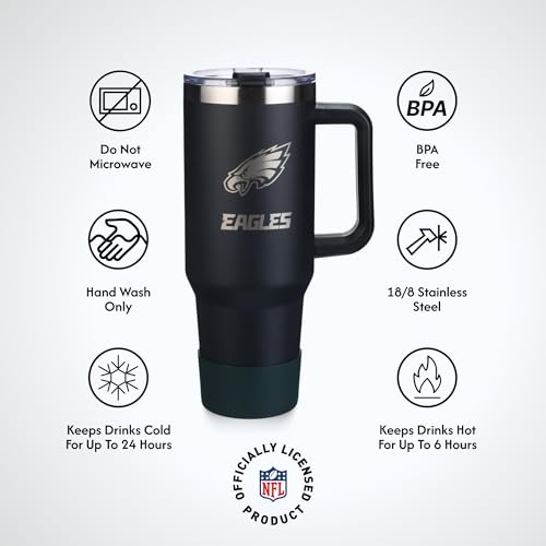 Image of The Memory Company Officially Licensed NFL - Philadelphia Eagles 46oz Game Day Tumbler with Laser Engraved Team Logo
