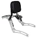YHMOTO Passenger Backrest Sissy Bar with Luggage Rack for Kawasaki Vulcan 900 VN900 Classic Custom 2006-2025 (Chrome)
