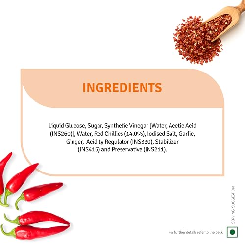 Image of Veeba Sweet Chilli Hot Sauce (350G) I No Artificial Flavour I Zero Fat I Vegan I Gluten Free