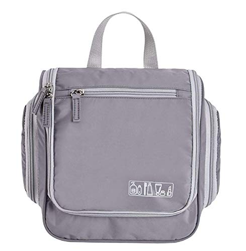 Image of House of Quirk Hanging Travel Toiletry Bag Cosmetic Makeup Bag Organizer for Women and Girls (Design 2 Grey)