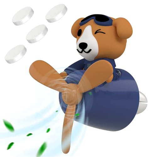 Image of Pilot Car Air Freshener, Cute Dog Car Vent Clip Air Freshener with 4 Fragrant Tablets Automotive Air Outlet Fan Diffuser, Automotive Interiors Vent Decoration (Pilot Dog)