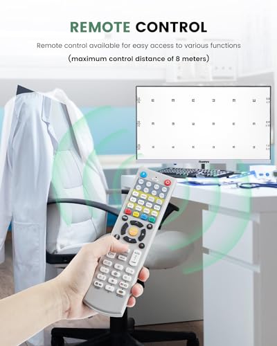 Image of Huanyu Visual Acuity Chart Digital 23inch LCD Electronic Optical Eye Charts with 44+ Visual Targets Frame-Less Full Screen Visual Acuity Chart Digital with Remote 21.5inch Bundle