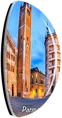 Italy Parma Cathedral Fridge Magnet 3D Crystal Glass Tourist City Travel Souvenir Collection Gift Strong Refrigerator Sticker image 5