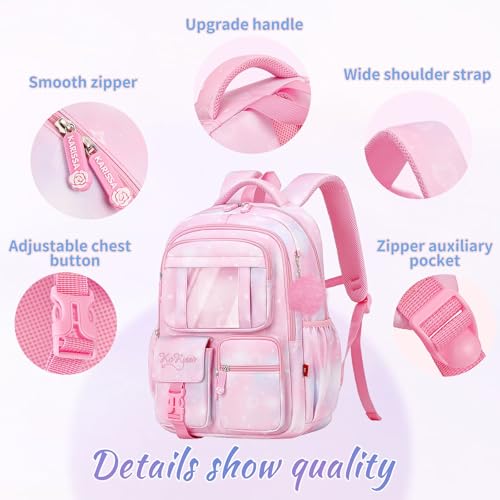 Image of Girls Backpack for School Kids Backpack for Girls Cute Kids Kawaii Bookbag Book Bag for Elementary Primary School