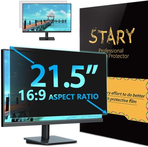 Pantalla de Privacidad para Monitor de 21,5' 16:9 - Filtro Antirreflejo y de Luz Azul - Película Protectora Extraíble - Compatible con Acer, DELL, HP, Lenovo, Samsung, Toshiba