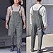 Men's Work Bib Overalls Loose Fit Workwear Dungarees Sloppy Coveralls with Adjustable Straps and Big Pockets