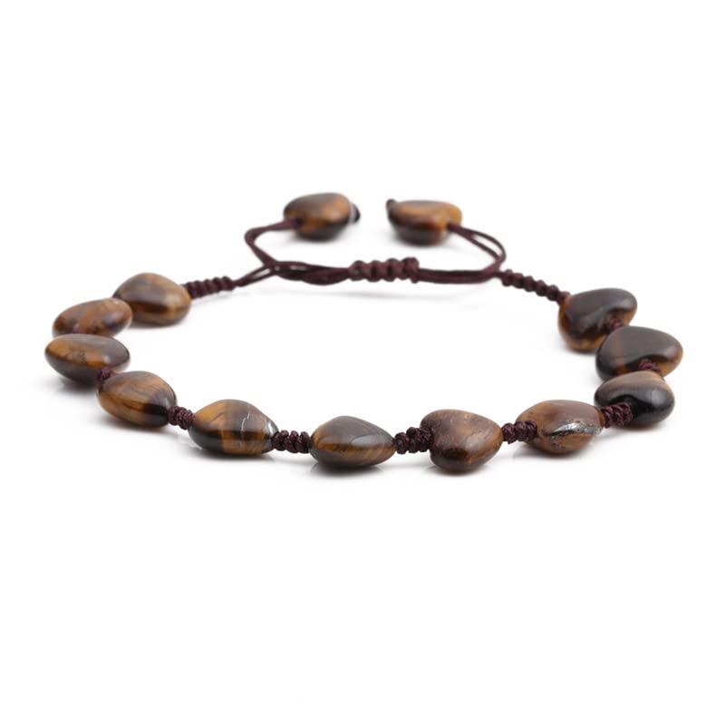 Bracelet coeur d'amour en perles taches bleues, le cadeau idéal pour femme