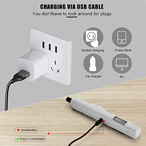 Chave de fenda elétrica recarregável 3,6 v pequena chave de fenda sem fio, kit de chave de fenda USB