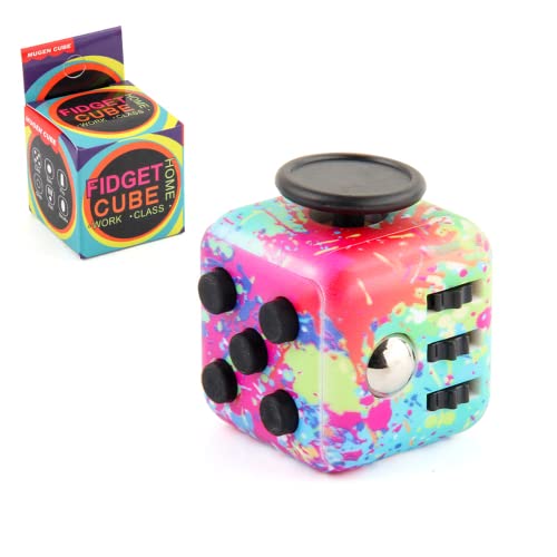 Fidget Cube, Release Stress Cube, Fidget Cube Pack, Fidget Cube Stress Anxiety Pressure-Relieving Toy for Adults and Children (Color)
