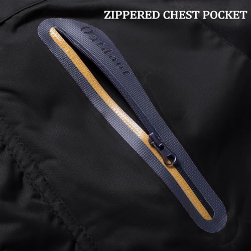 KEFITEVD Chaqueta de Esquí Impermeable de Invierno para Hombre Chaquetas de Snowboard de Lana Abrigo de Senderismo con Capucha Desmontable,Negro,M - imagen 5