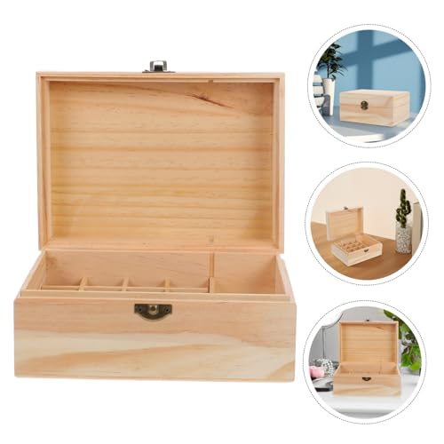 Bolsas de aceite esencial y caja de madera contra el desorden de botes de aromaterapia 5