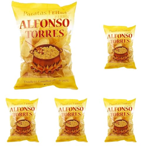 Alfonso Torres - Patatas Fritas Elaboradas Artesanalmente, 150 g (Paquete de 5)
