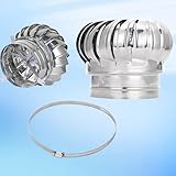 110mm-500mm Campana De VentilacióN De Acero Inoxidable, Tapa De Chimenea Giratoria, Tapa Giratorias, Parte Superior, Capucha De Chimenea(500mm)