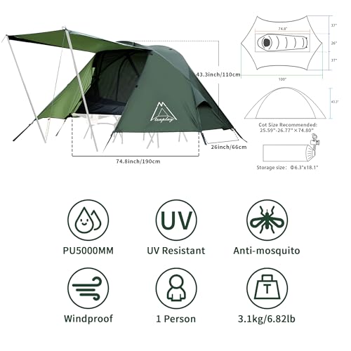 TENPLAY Carpa Camping Ligera para 1 Persona miniatura 3