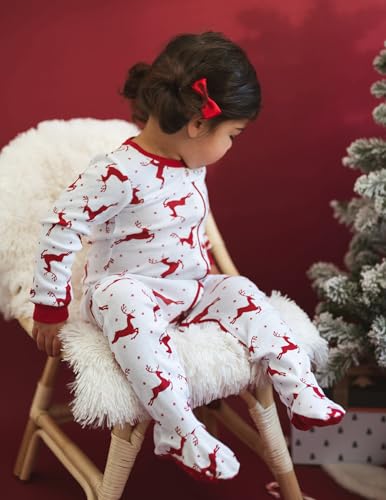 Image of Leveret Fleece Baby Boys Girls Footed Pajamas Sleeper Kids & Toddler Christmas Pajamas (3 Months-5 Toddler)