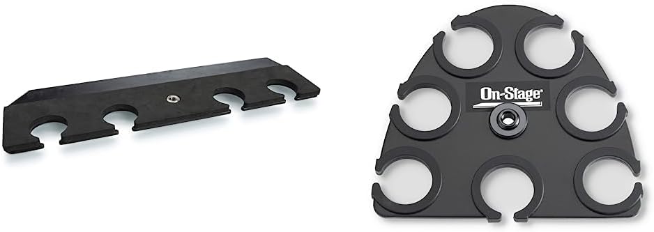 Gator Frameworks Microphone Stand Adapter Bundle for Wired and Wireless Mics (6-Tray + 7-Slot Holder)