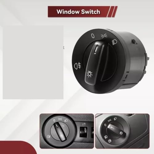 Interruptor control luz antiniebla y faros con ajuste de perilla suave para VW Caddy 4