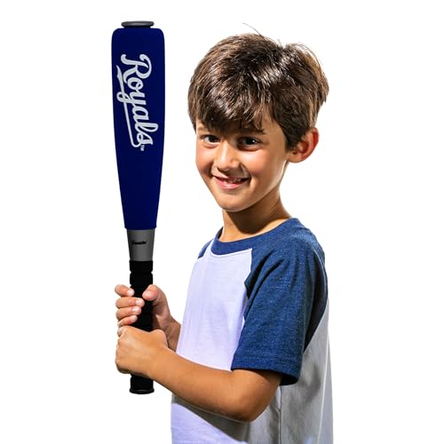 Image of Franklin Sports Kansas City Royals Foam Bat & Ball Set - Soft Jumbo Team Baseball Bat and Ball Team Logo - MLB Official Licensed Product