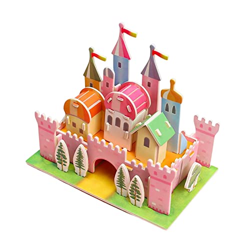Colcolo Papel Cartón Mini Casa Rompecabezas Artesanía Creativo DIY Juguete Modelo de construcción...