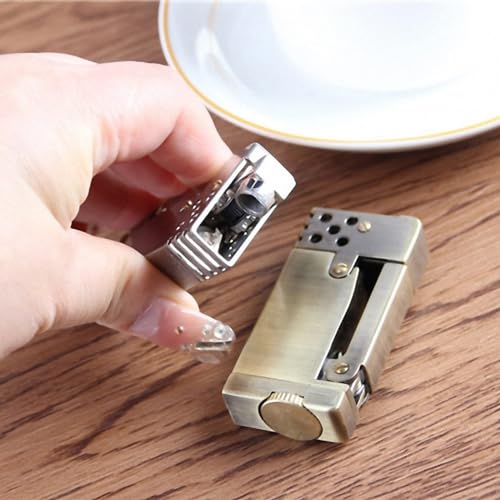 Encendedor de queroseno de llama suave, mechero de metal reutilizable 4
