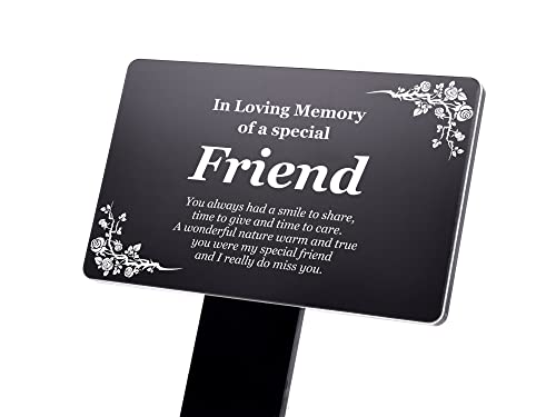Marqueur de tombe ami spécial extérieur plaque commémorative noire