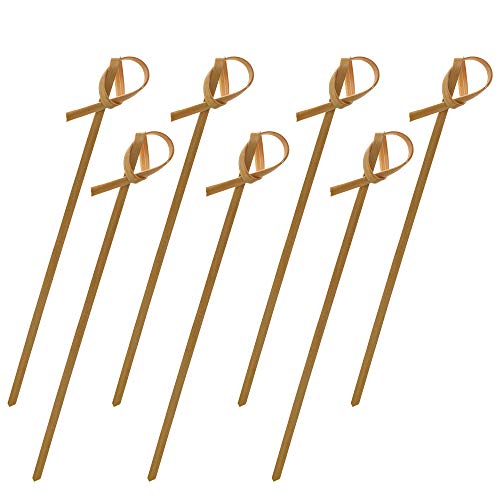 Cabot & Carlyle Bamboo Cocktail Picks 300 Pack 4.1 inch With Looped Knot Fancy Bamboo Toothpicks for Appetizers Cocktail Toothpicks Natural Bamboo Picks Bamboo Skewers 4 inch Long Toothpicks - Thumbnail 7