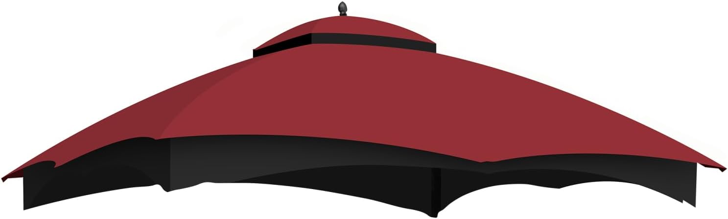 Replacement Canopy for Lowe'S Allen Roth Heavy Duty Gazebo Roof Gazebo with Air Vent 10X12 Gazebo Coverreplacement Only (Burgundy) Fabric Burgundy Water-Repellent Fabric Outdoor