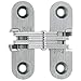 SOSS Mortise Mount Invisible Hinges with 4 Holes, Zinc, Satin Chrome Finish, 1-3/4" Leaf Height, 1/2" Leaf Width, 23/32" Leaf Thickness, 6 x 1" Screw Size (1 Pair)