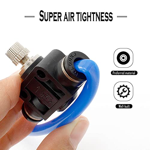 SRJQXH 3 Pezzi Connettore Pneumatico, 6 mm Valvola...