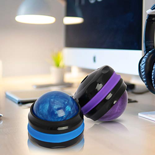 Coolrunner Massage Ball, Manual Roller Massager, 2-Pack Handheld Self Massage Therapy and Relax Full Body Tools for Sore Muscles, Shoulders, Neck, Arms, Legs, Back, Foot, Body (Blue+Purple) - Image 6