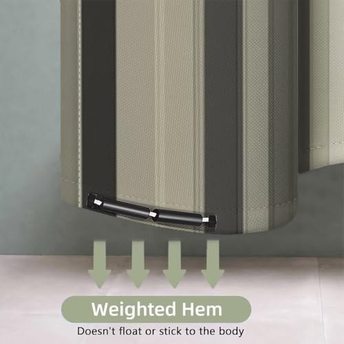 Rideau de douche 100x200 rayé imperméable en polyester pour baignoire chic - 5
