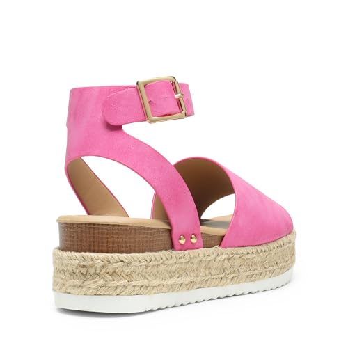 Image of DREAM PAIRS Women's Platform Espadrilles Casual Ankle Strap Wedge Sandals Comfortable Dressy Summer Shoes
