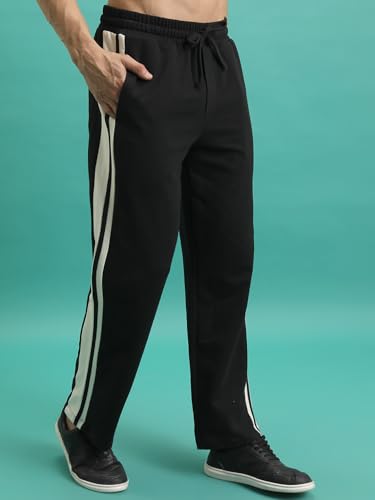 Image of Highlander Men's Solid Trackpants | Relaxed Straight fit|Knitted| Track Pants | Track Pants for Men | Men Track Pant | Men Track Pant Stylish | Sports | Gym wear