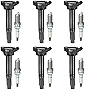 Vplus Set of 6 Ignition Coil Pack and Iridium Spark Plug Compatible with Toyota Highlander Avalon Camry RAV4 Sienna Venza/Lexus ES350 IS350 RX450h 3.5L Replacement for UF487