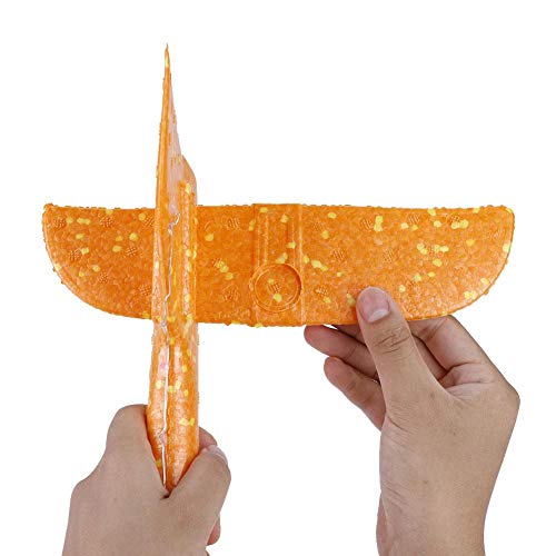 koulate Foam Glider Airplane Toy, Outdoor Plane Sports Easy Assemble Manual Throwing Fun Challenging Toy Aerobatic Airplane Model Folding Plane for Kids Boys Gift (#2)