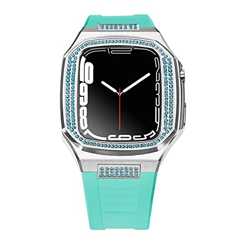 Bracelet de montre pour iWatch 7 avec boîtier en acier inoxydable 45 mm