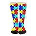 Calcetines deportivos unisex novedad hasta la rodilla de alta comodidad transpirable atlético casual largo tubo medias - rompecabezas de juguete