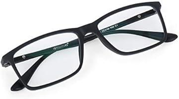 Intellilens® Square Unisex Blue Cut Spectacles With Anti-glare for Eye Protection (Zero Power, Black)