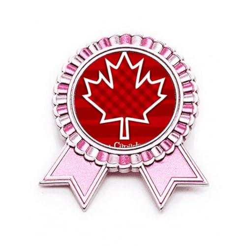 Broche érable rose carrée M en métal : le cadeau parfait pour le 4 Juillet