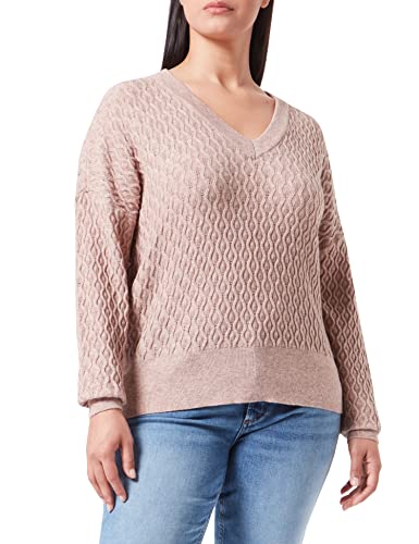 Peppercorn Femme Rosalia Curved Pull-over à col en V 0273M WARM SAND MELANGE 52 Cover