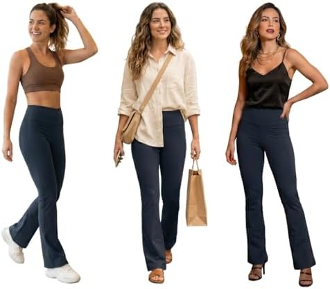 1 Calça Flare Legging Suplex Feminina Esportiva Casual Dia a Dia ...