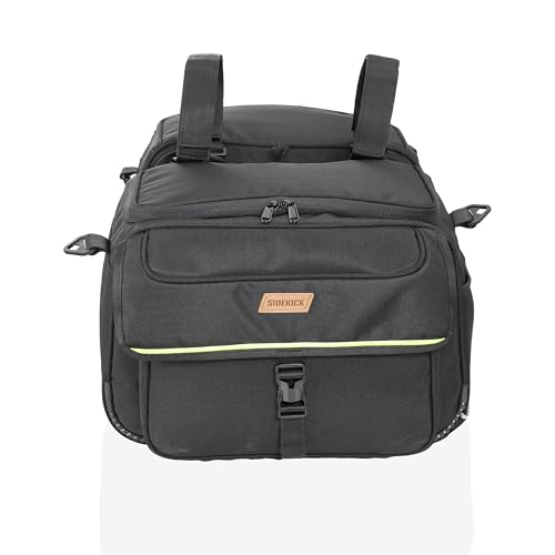 Image of GUARDIANGEARS Sidekick 50Ltrs Cruiser Saddlebags with Waterproof rain Covers for All Motorcycles with a Straight Exhaust.