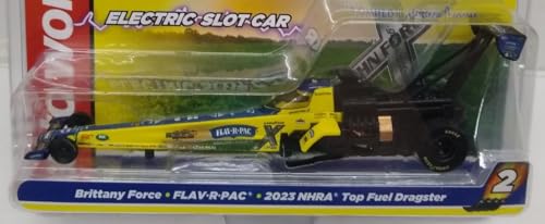 Auto World SC398-2 Brittany Force Flav-R-PAC Top Fuel Dragster HO Scale Electric Slot Car