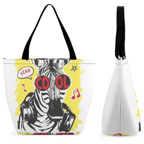 Sac de shopping pour voyage au motif cheval rigolo