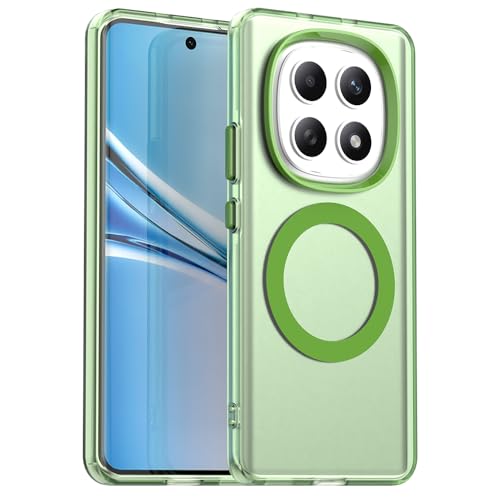 Case �Ή��@�� for Xiaomi Redmi Note 15 5G �X�}�z�P�[�X [TPU + �}�O�l�b�g�����O]-green