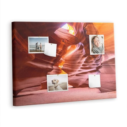 Tableau liège Antelope Canyon au design métallique horizontal pour projets créatifs