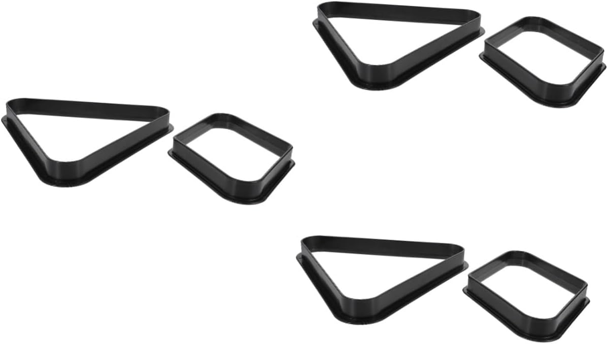 6pcs Billiard Racks Plastic Pool Triangle and Rack for Organized Pool Table Accessory for Home and Community Use