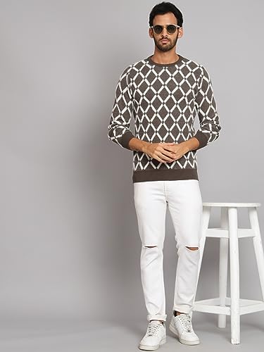 Image of eWools Men's Winterwear Woolen Striped Sweaters
