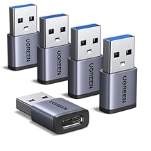 محول USB إلى USB C من UGREEN،عبوة من 5 قطع، محول USBC أنثى إلى ذكر بسرعة 10 جيجابت في الثانية، محول كابل USB C من النوع C لهاتف iPhone 17 16 15 14 13 Plus Pro Max، iPad Air Mini 6 7، Samsung Galaxy S23 S24، iPad Air