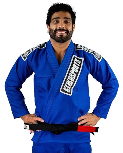 Kimono Jiu Jitsu Unissex Adulto Keiko Sports Azul A1
